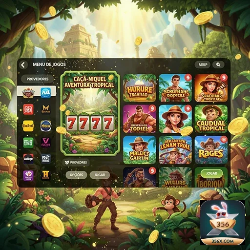 Ilustração de Explore Apostas Esportivas e Slots com a 356x