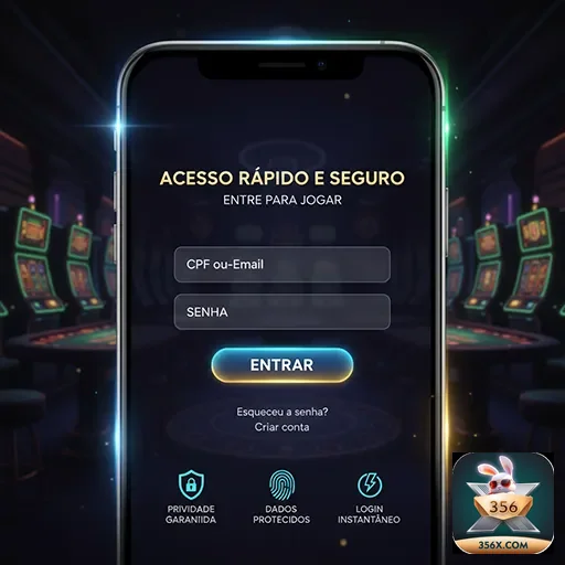 Ilustração de Acesse o link de acesso rápido do 356x para cassino online
